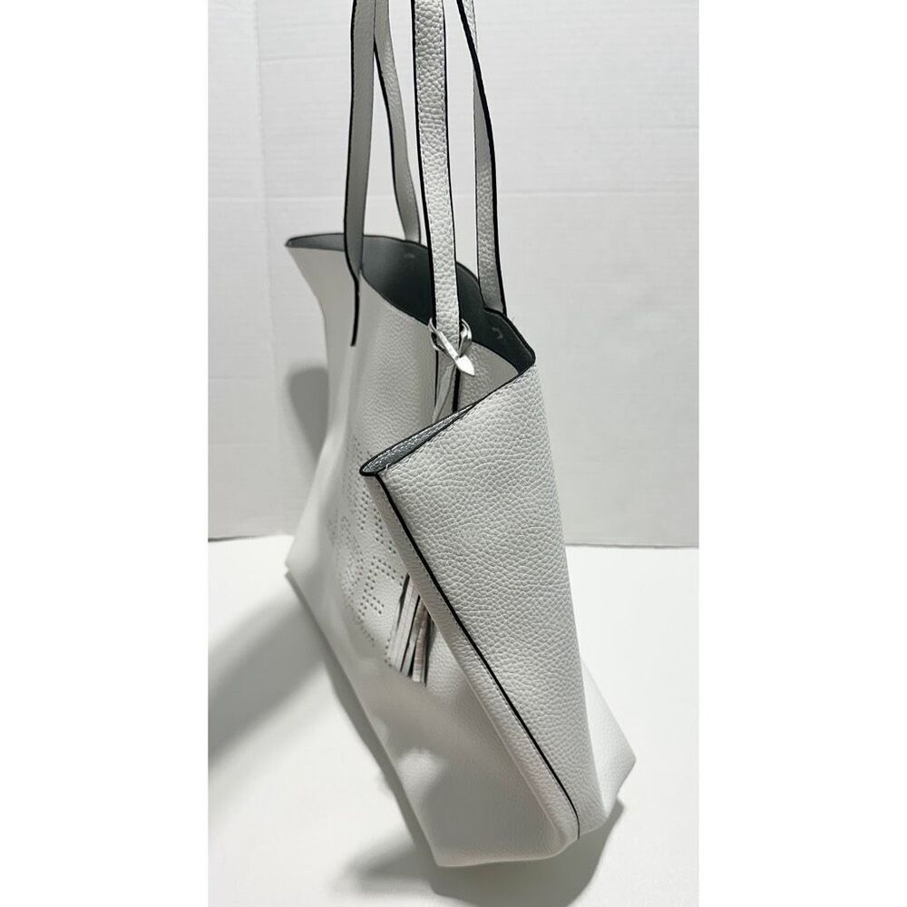 Victoria's Secret Women's Tassel Double Strap Tote Bag White - Picture 3 of 10